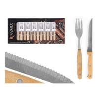 Set van 8 vorken van 20,5 cm en 8 messen van 21,5 cm