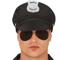 Zwarte politiepet voor volwassenen