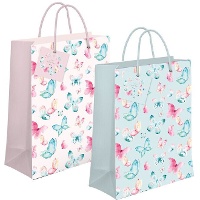 Cadeautas van 23 x 18 cm met Vlinders - 1 stuk