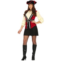 Piratenkostuum met doodskop voor vrouwen