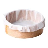 Houten ring met papieren mal van 10 x 3 cm