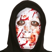 Met bloed bedekte masker