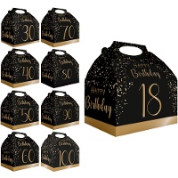 Elegant Gold kartonnen doos met nummers - 12 stuks