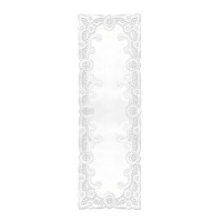 Papieren onderlegger 17 x 48 cm rechthoekig wit - 7 stuks