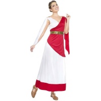 Romeins rood kostuum voor vrouwen