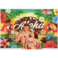 Hawaiiaanse decoratieve stoffen muurschildering van 2,20 x 1,50 m