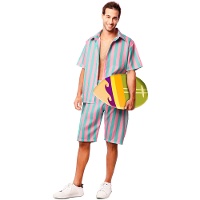 Gestreept surferskostuum voor heren