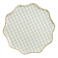 Vintage vierkante borden van 23 cm - 6 stuks