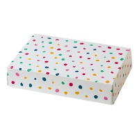 Doos van 23,5 x 16 x 5 cm met confetti