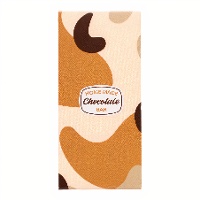 Doos voor chocoladereep Brown Waves, 16 x 7,5 x 2,5 cm - 5 stuks