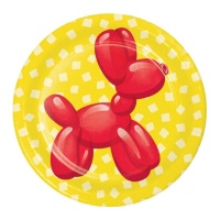 Ballondierpartij platen van 18 cm - 8 stuks