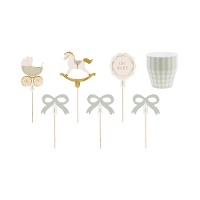 Set capsules en picks van Oh Baby Vintage - 6 stuks