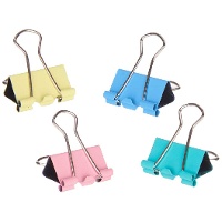 Pastelkleurige middelgrote klemclips - 5 stuks