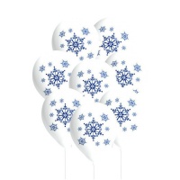 Snow Princess latex ballonnen van 27 cm - 8 stuks