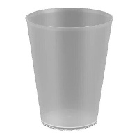 Plastic bekers, brede heldere 500 ml - 25 stuks