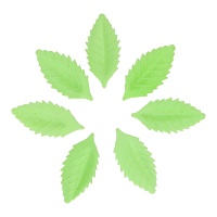 Groene bladwafers van 4 cm - FunCakes - 50 stuks