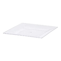 Vierkant transparant bord van 27 cm - 1 stuk