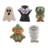 Assortiment van Halloween suikerfiguurtjes van 3,5 cm - Dekora - 50 stuks
