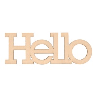 Houten Figuur 'Hello' - 1 stuk