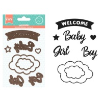 Welkom Baby Snijmallen - Happy cut Artemio - 8 stuks