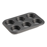 Bakvorm voor cupcakes van 26,5 x 18,8 x 2,5 cm - 6 holtes