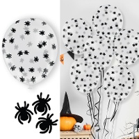 Latex ballonnen met spinconfetti - 10 stuks