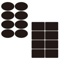 Stickers om op te schrijven met schoolbord effect 5,8 x 3,8 cm - 24 stuks