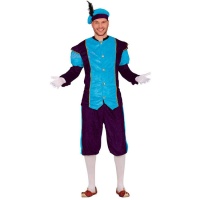 Blauwe hofnar kostuum voor heren