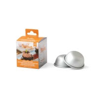Halve bolvormige aluminium mal 2,3 x 5 cm - Decora - 10 stuks