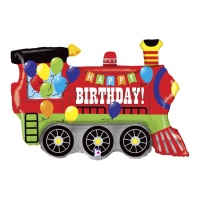 Happy Birthday Treinballon van 94 cm - Grabo