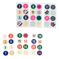 Kleurrijke cijferstickers - 3 vellen