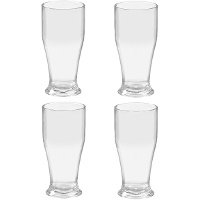 Bierglas van 520 ml van acryl - 4 stuks