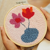 Punch Needle Kit - Delicate Flowers - DMC