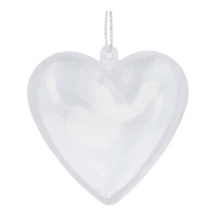 Hart van kunststof om te vullen, 10 cm - 1 stuk