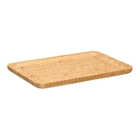 Rechthoekige bamboe snij- en serveerplank 30 x 20 cm voor hapjes