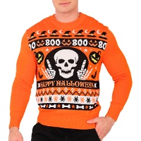 Halloween trui met schedel boo