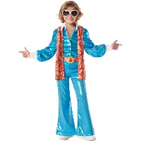 Kinder disco-outfit in hemelsblauw