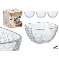 Set van 3 snackkommen 11,5 cm met ruitpatroon