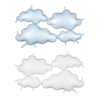 Wolkenglobe met verbindingen van 99 x 52 cm - 1 stuk