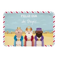 Blauwe Driekoningen trays 25 x 34 cm - 2 stuks