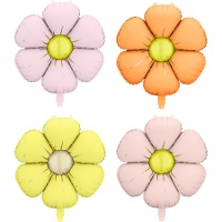 Kleurrijke madeliefjesballon van 45 cm - 4 stuks