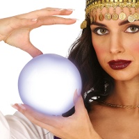 Waarzeggersbal met licht van 12 cm