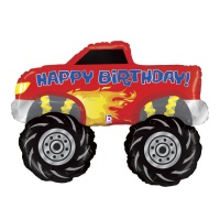 Monster Truck Happy Birthday ballon van 1,02 m - Grabo