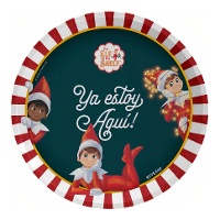 De ondeugende Elf 'The Elf on the Shelf' borden van 23 cm - 6 stuks