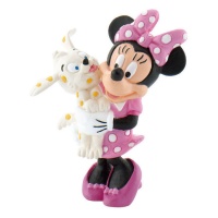 Minnie figuurtje met hondje voor op de taart, 7 cm - 1 stuk