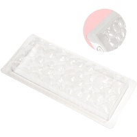 Plastic mal voor noga en chocolade van 20 x 8 cm steenpatroon