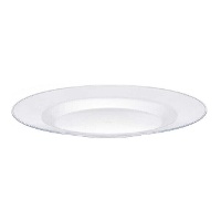 Transparant rond bord van 20,5 cm - 1 stuk