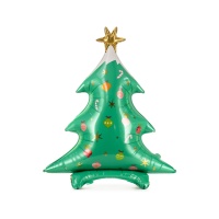 Kerstboomvormige Ballon van 94 x 78 cm - Partydeco