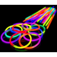 Tweekleurige glow armbanden - 100 stuks