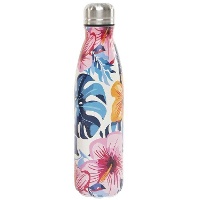 Fles van 0,50 L met tropische bloemen